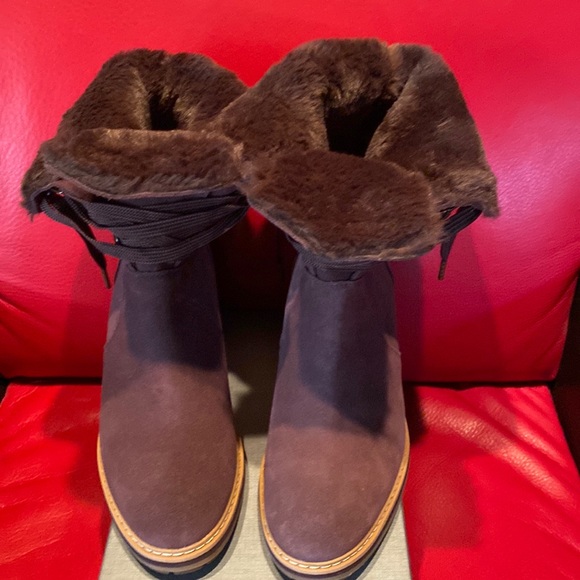 Timberland Purple Suede FauxFur Lined Midcalf Boots NeverUsed - Picture 11 of 12